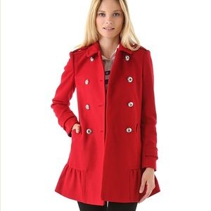 Juicy Couture Red Peacoat